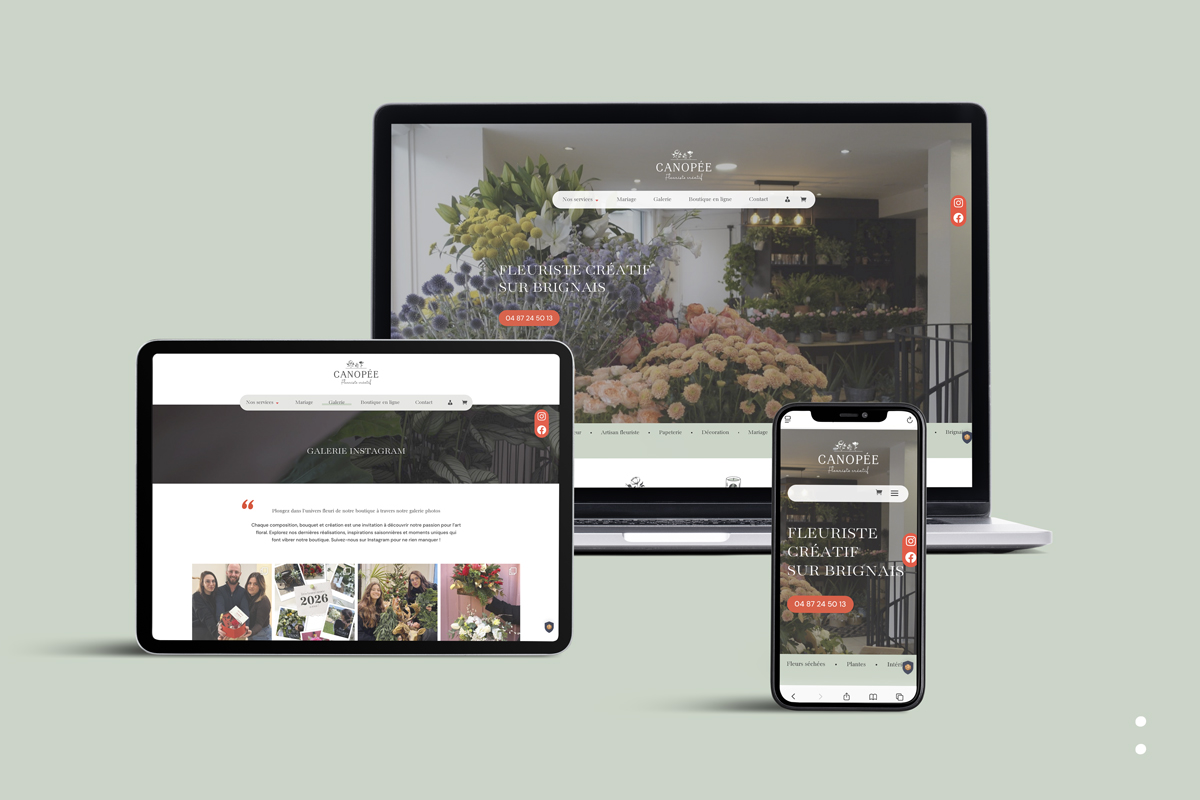 Site internet Canopée fleuriste