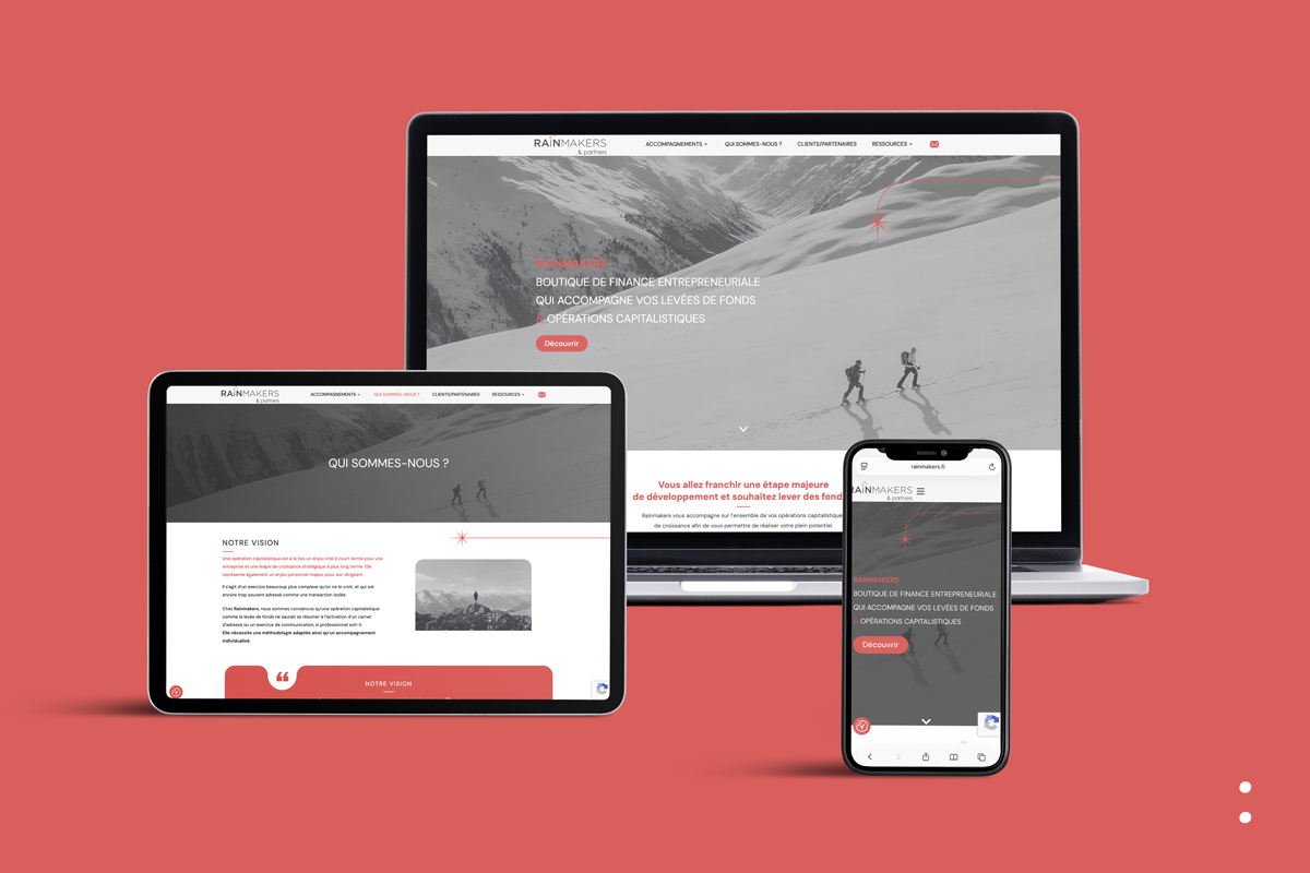 Site web pour Rainmakers